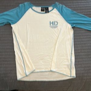Harley Davidson Size 2XL cream and turquoise